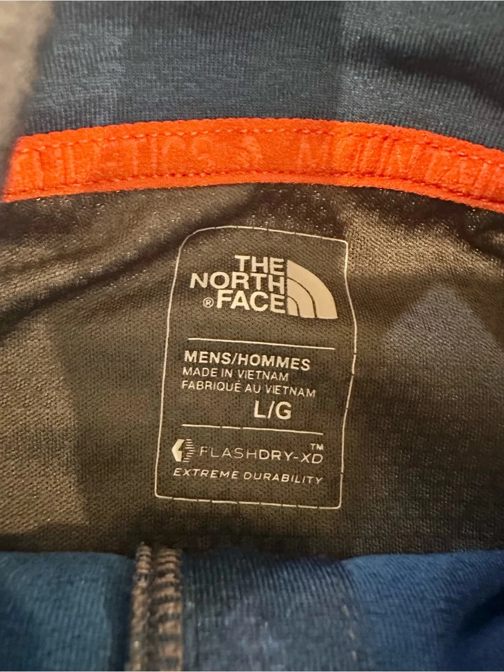 The North Face Men's Blue Performance Quarter-Zip with Gray Panels